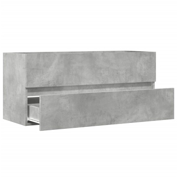 Dulap de chiuvetă, gri beton, 100x38,5x45 cm, PAL - Img 6