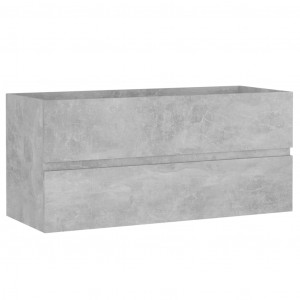 Dulap de chiuvetă, gri beton, 100x38,5x45 cm, PAL - Img 2