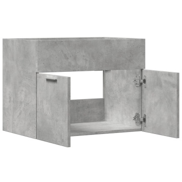 Dulap de chiuvetă, gri beton, 60x38,5x46 cm, PAL - Img 6