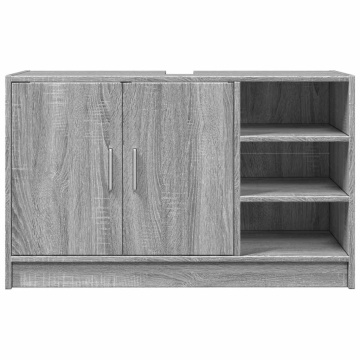 Dulap de chiuvetă, gri sonoma, 90x29x55 cm, lemn prelucrat - Img 4