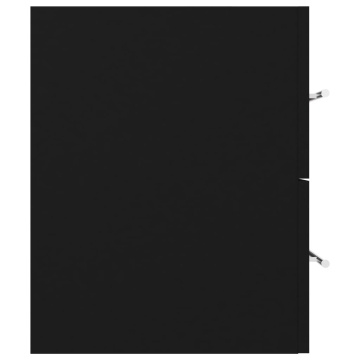 Dulap de chiuvetă, negru, 100x38,5x48 cm, lemn prelucrat - Img 7