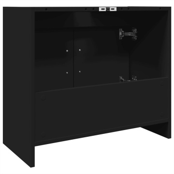 Dulap de chiuvetă, negru, 63x29x55 cm, lemn prelucrat - Img 6