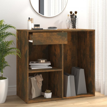 Dulap de cosmetice, stejar fumuriu, 80x40x75 cm, lemn prelucrat - Img 1