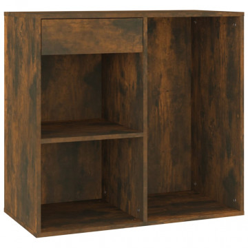 Dulap de cosmetice, stejar fumuriu, 80x40x75 cm, lemn prelucrat - Img 3