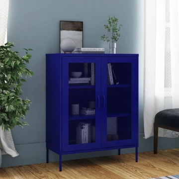 Dulap de depozitare, bleumarin, 80x35x101,5 cm, oțel - Img 1