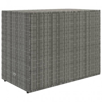 Dulap de depozitare de grădină, gri, 100x55,5x80 cm, poliratan - Img 5