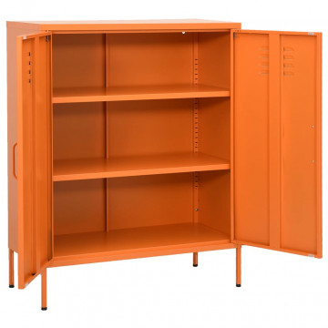 Dulap de depozitare, portocaliu, 80x35x101,5 cm, oțel - Img 2