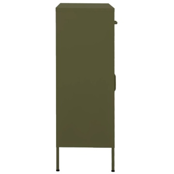 Dulap de depozitare, verde măsliniu, 80x35x101,5 cm, oțel - Img 3