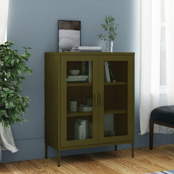 Dulap de depozitare, verde măsliniu, 80x35x101,5 cm, oțel - Img 1