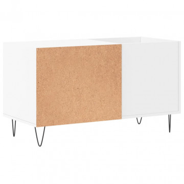 Dulap de discuri, alb, 85x38x48 cm, lemn prelucrat - Img 5