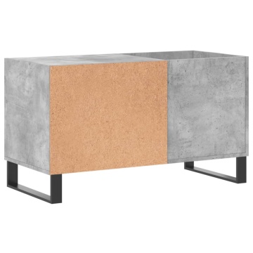 Dulap de discuri, gri beton, 85x38x48 cm, lemn prelucrat - Img 5