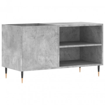 Dulap de discuri, gri beton, 85x38x48 cm, lemn prelucrat - Img 2