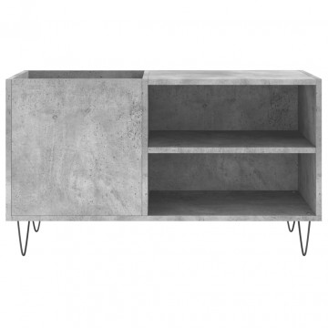 Dulap de discuri, gri beton, 85x38x48 cm, lemn prelucrat - Img 4