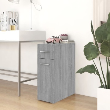 Dulap de farmacie, sonoma gri, 20x45,5x60 cm, lemn prelucrat - Img 1