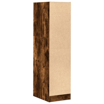 Dulap de farmacie stejar fumuriu, 30x41x118 cm, lemn prelucrat - Img 6