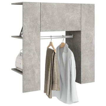 Dulap de hol, gri beton, 97,5x37x99 cm, lemn prelucrat - Img 8