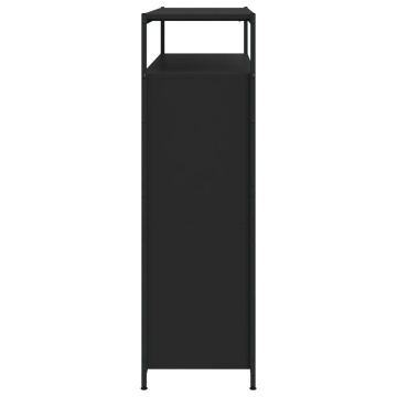 Dulap de pantofi cu 4 sertare rabatabile, negru, 100x34x112 cm - Img 6