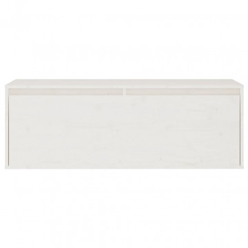 Dulap de perete, alb, 100x30x35 cm, lemn masiv de pin - Img 8
