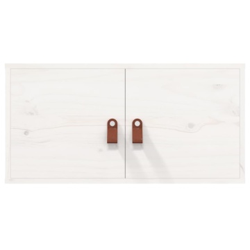 Dulap de perete, alb, 60x30x30 cm, lemn masiv de pin - Img 3