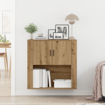 Dulap de perete Artisan Oak 80x33x80 cm din lemn stratificat - Img 4