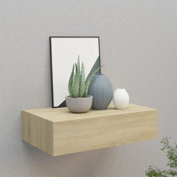 Dulap de perete cu sertar, stejar, 40x23,5x10 cm, MDF - Img 1
