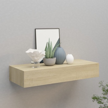 Dulap de perete cu sertar, stejar, 60x23,5x10 cm, MDF - Img 1