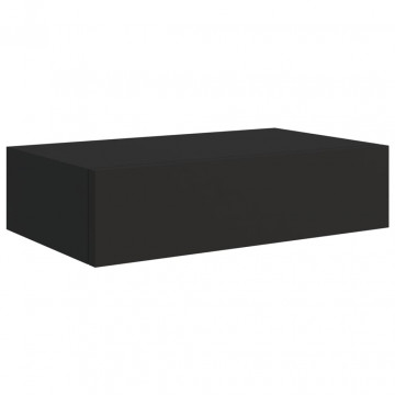 Dulap de perete cu sertare, negru, 40x23,5x10 cm, MDF - Img 2