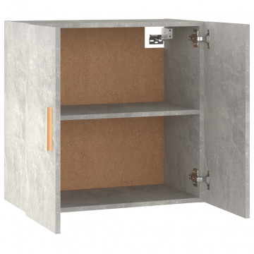 Dulap de perete, gri beton, 60x30x60 cm, lemn prelucrat - Img 7