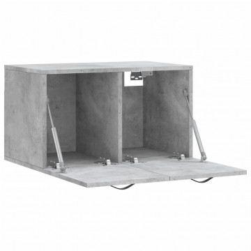 Dulap de perete, gri beton, 60x36,5x35 cm, lemn prelucrat - Img 5