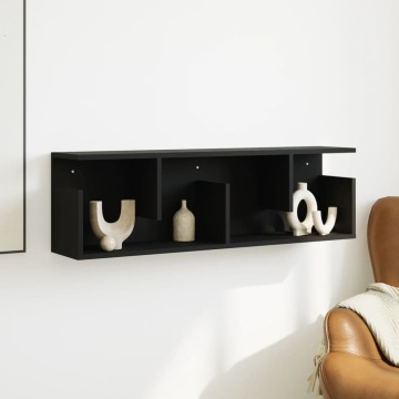 Dulap de perete, negru, 100x20x30 cm, lemn prelucrat - Img 3
