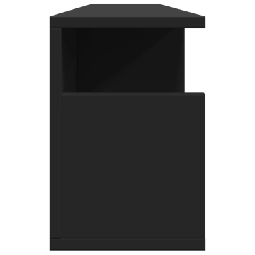 Dulap de perete, negru, 100x20x30 cm, lemn prelucrat - Img 8