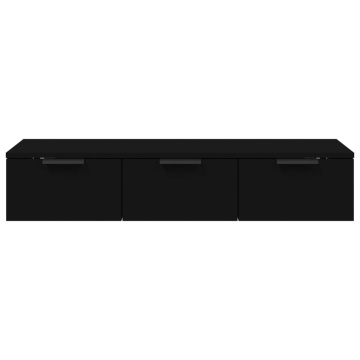 Dulap de perete, negru, 102x30x20 cm, lemn prelucrat - Img 8