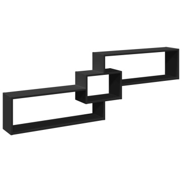 Dulap de perete, negru, 158x18x53 cm, lemn prelucrat - Img 2
