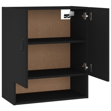Dulap de perete, negru, 60x31x70 cm, lemn prelucrat - Img 6