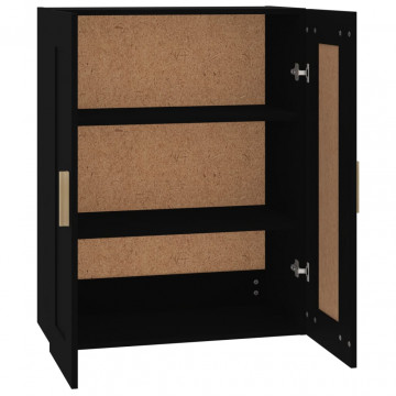 Dulap de perete, negru, 69,5x32,5x90 cm, lemn prelucrat - Img 5