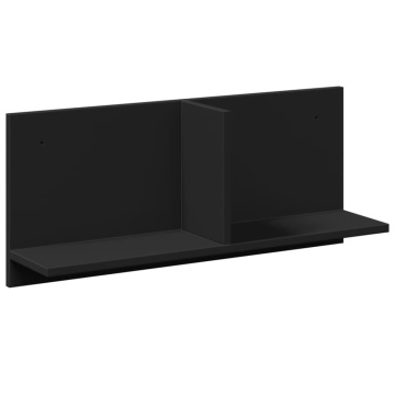 Dulap de perete, negru, 70x16,5x30 cm, lemn prelucrat - Img 2