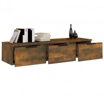 Dulap de perete, stejar fumuriu, 102x30x20 cm, lemn compozit - Img 4