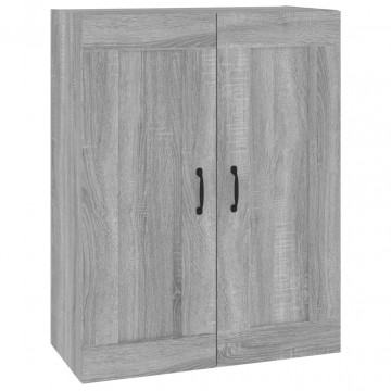 Dulap de perete suspendat, gri sonoma, 69,5x32,5x90 cm - Img 2