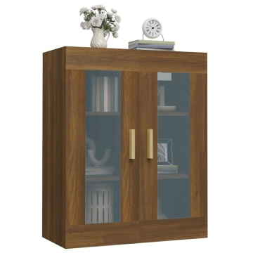 Dulap de perete suspendat, stejar maro, 69,5x34x90 cm - Img 5