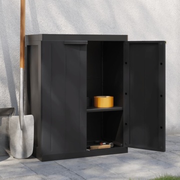 Dulap depozitare de exterior, negru, 65x37x85 cm, PP - Img 1