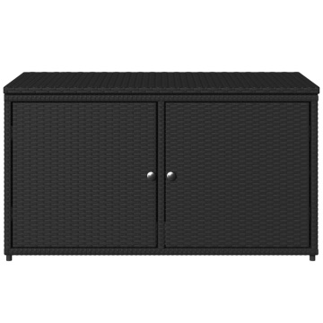 Dulap depozitare de grădină, negru, 110x55x60,5 cm, poliratan - Img 6