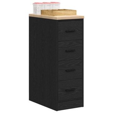 Dulap depozitare garaj negru 30x51x85 cm lemn masiv de pin - Img 1