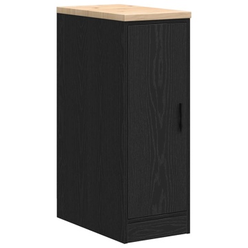 Dulap depozitare garaj negru 30x51x85 cm lemn masiv de pin - Img 2