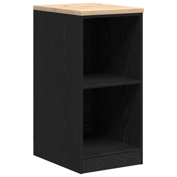 Dulap depozitare garaj negru 40x51x85 cm lemn masiv de pin - Img 2