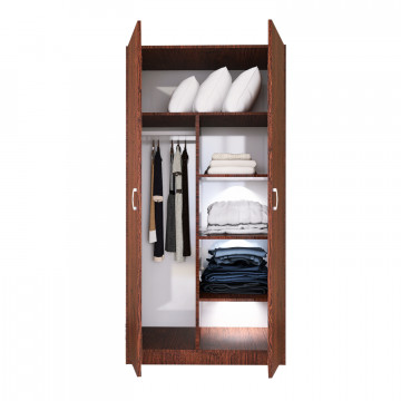 Dulap Depozitare RIO, Culoare Wenge, 200x100x50cm, Material PAL 18mm - Img 2