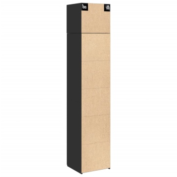 Dulap depozitare slim negru 45x42,5x225 cm lemn prelucrat - Img 7