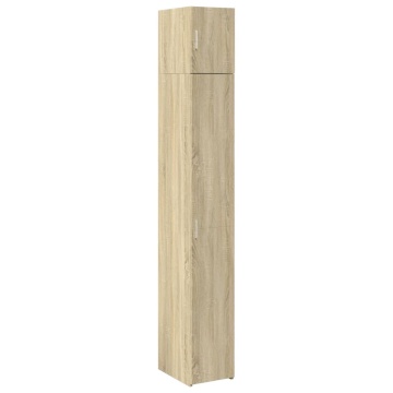 Dulap depozitare slim stejar sonoma 30x42,5x225cm lemn compozit - Img 2