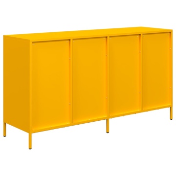 Dulap, galben muștar, 135x39x73,5 cm, oțel laminat la rece - Img 6