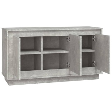 Dulap, gri beton, 102x35x55 cm, lemn prelucrat - Img 5