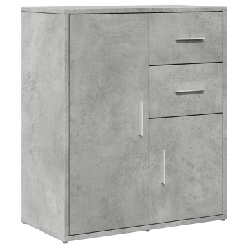 Dulap, gri beton, 60x31x70 cm, lemn prelucrat - Img 2